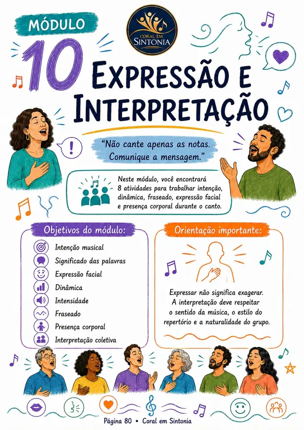 Página material Coral em Sintonia