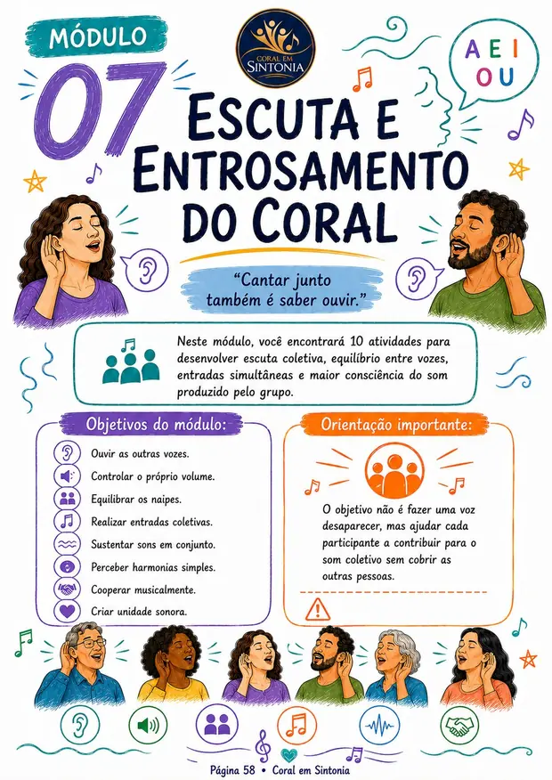 Página material Coral em Sintonia
